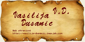 Vasilija Dušanić vizit kartica